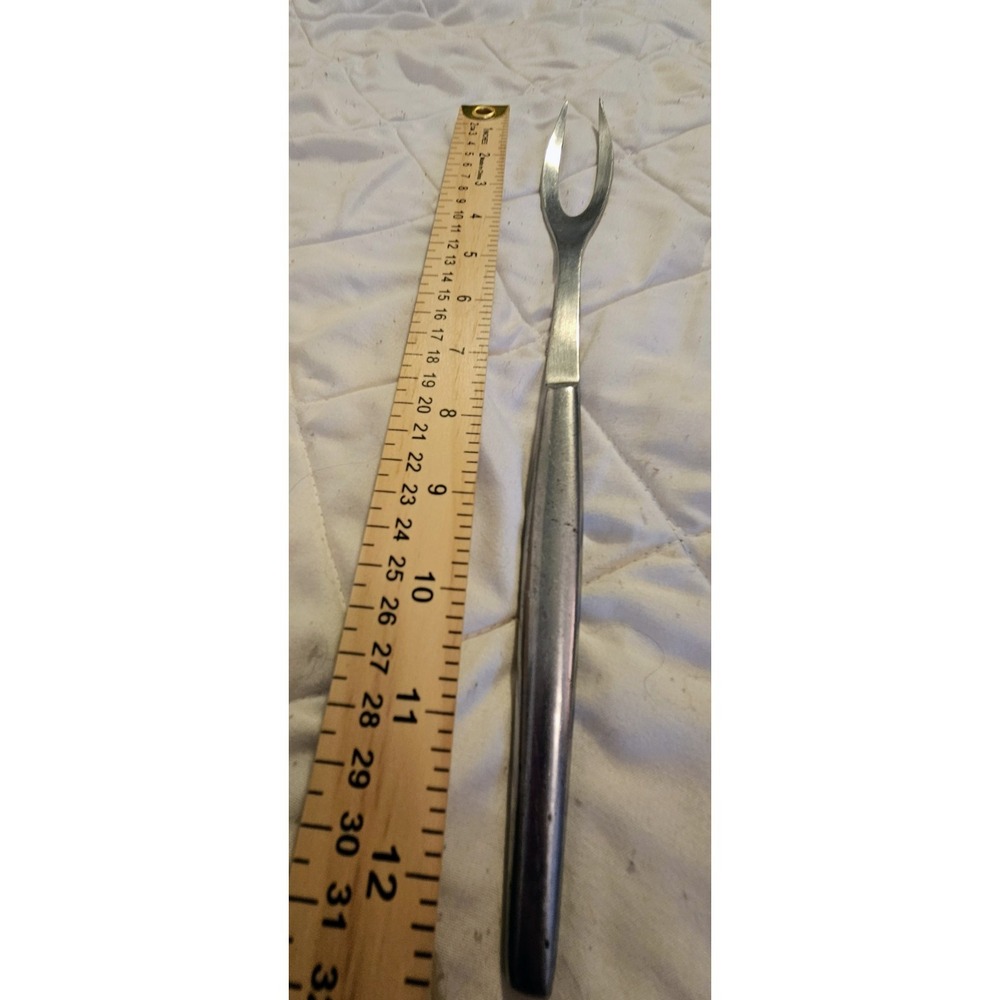 Kalmar Italy Brushed Stainless Steel 2 Prong Meat Serving Carving Fork 12.5"